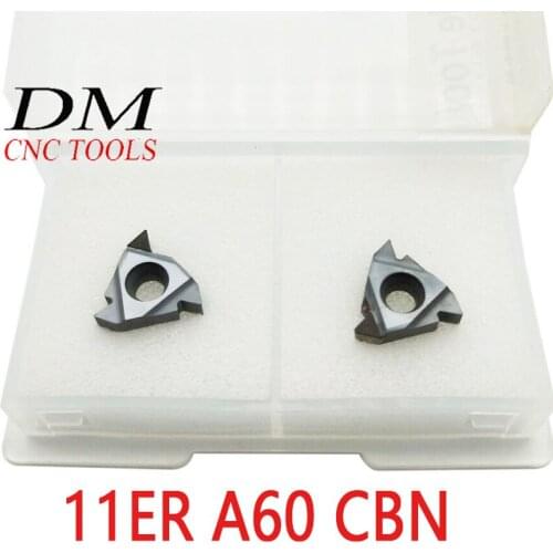 2pcs 11ER A60 CBN Thread cubic boron nitrideSteel processing Polycrystalline diamond bits CBN