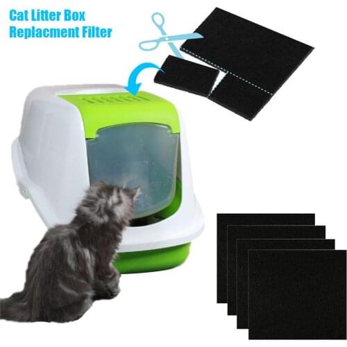 4/6pcs Activated Carbon Filter For Pet Cat Litter Box Filter Cat Deodorizing Filters Carbon Pack Deodorant Cat litter supplies