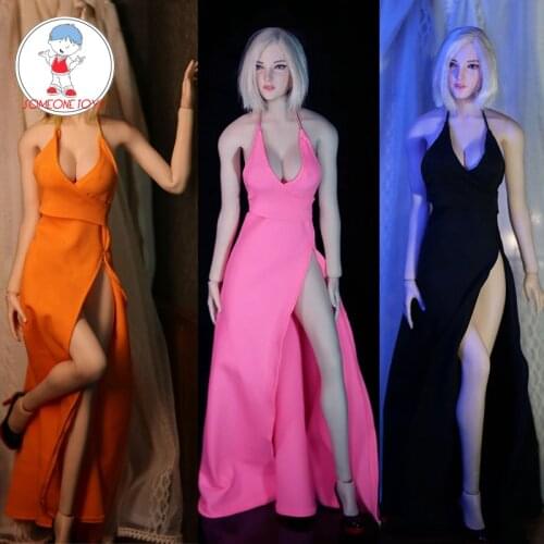 5 Color JIAOU DOLL 1/6 Scale Female Evening Dress With Shoes JOA028 Long Dress for 12 Inches TBLeague Action Figure Clothes