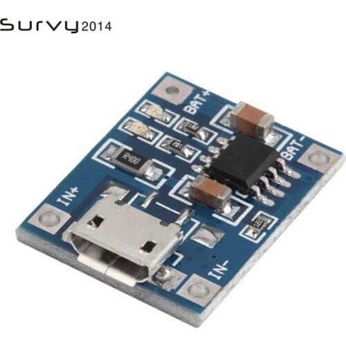 5 pcs Micro USB 5V 1A 18650 TP4056 Lithium Battery Charger Module Charging Board With Protection Dual Functions 1A Li-ion