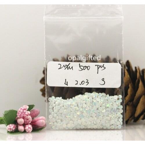 500pcs/lot)Free Shipping 2mm round cabochon synthetic opal good fire opal half round cabochon loose bead of white op17 color