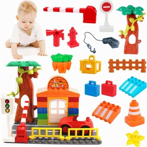 Big Size Building Blocks Base Plates Car Fire Dolls Diy Accessories Compatible With Brands Toys For Children Kids Gifts