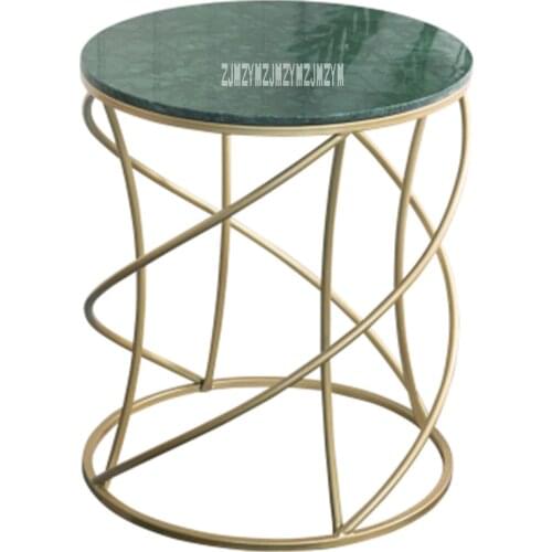 CJ001 Marble Side Table Balcony Living Room Corner Small Round Table Modern Minimalist Sofa Side Cabinet Simple Coffee Table