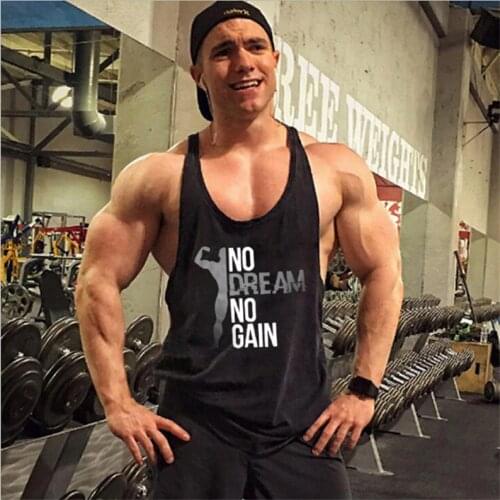 Men Gym Singlet Tank Top Stringer Bodybuilding Y-Back Muscle Fitness Vest