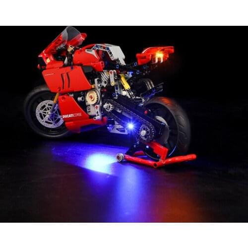 Led Lighting Kit for Technic Ducati Panigale V4 R 42107 Motorcycle Toy Building Kit (only light)Toys For Child