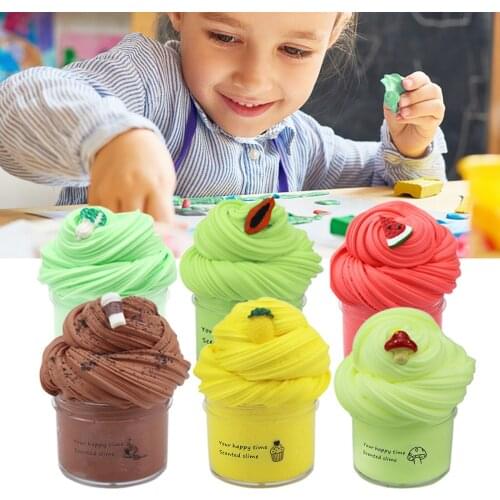 New Kids Diy Slime Supplies Fruit Slimes Aromatherapy Pressure Children Slime Toys For Boys And Girls Childrens Educational Toy
