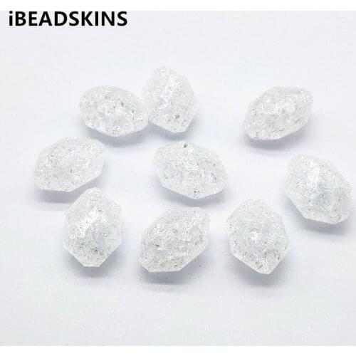 New arrival! 23x16mm 170pcs Clear Crack Faceted irregular beads for Earrings DIY parts,Jewelry Earrings Findings & Components