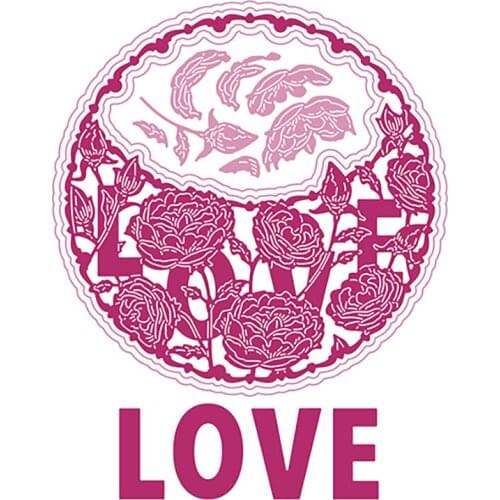 New Love Floral Cutting Dies for DIY Cutting Dies Scrapbook Diary Decoration Stencil Embossing Template DIY Greeting Card 2021