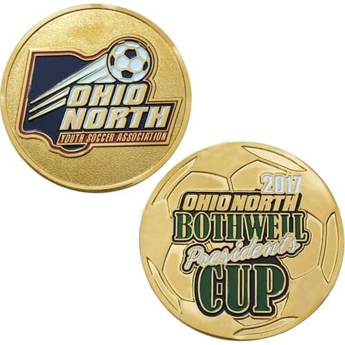 Newly designing & Big discount Promotional Iron Stamped Coin with Soft Enamel