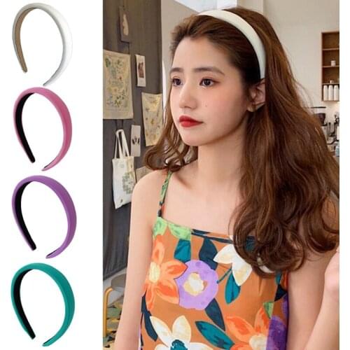 Fashion Sweet Headbands for Women Girls Solid Color Antislip Head Hoop Korean Ordinary Hair Accessories for Summer