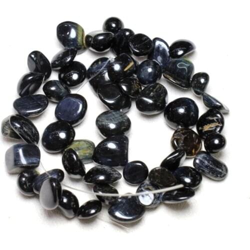 Wholesale 6-11 mm Natural BlueTiger Eye Stone Beads For Jewelry Making Irregular Side Hole DIY Bracelet Necklace Strand 15