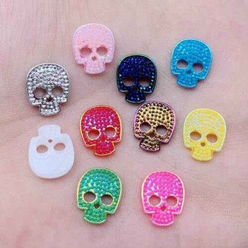 Wholesale DIY 600pcs 12*14mm Crystal AB Resin Beads Flatback Glue On Stones Crafts Accessories Halloween decorate gift HE11