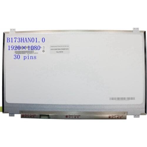Original 17.3" laptop B173HAN01.0 B173HAN01.1 LP173WF4-SPF1 Led Lcd screen display FHD 1920*1080 edp 30pin