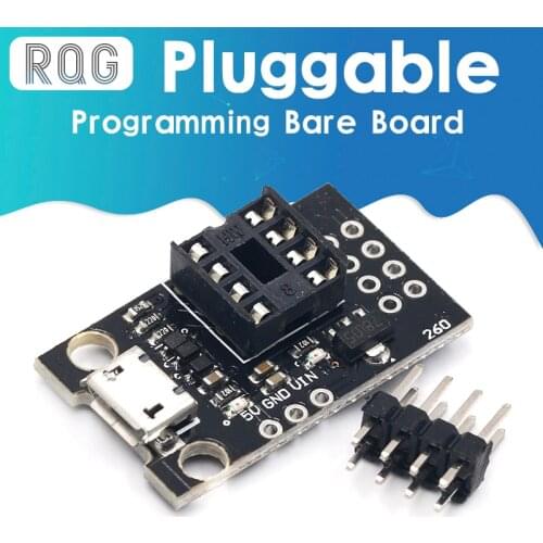 ATtiny13A / ATtiny25 / ATtiny45 / ATtiny85 Pluggable ATTINY Development Programming Bare Board