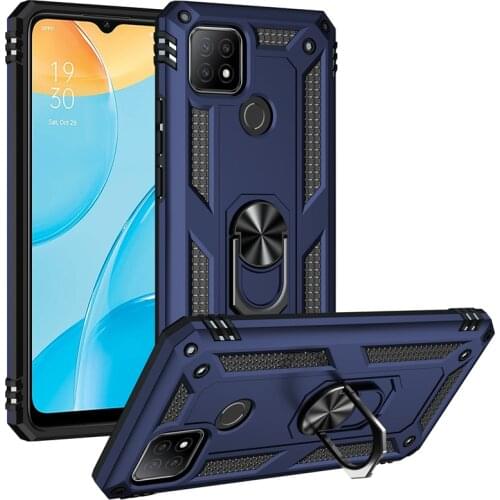 Kickstand Anti-knock Anti-slip PC+ TPU Case for OPPO Realme C21 A15 A52 A53 A54 A72 A74 A94 A55 5G F19 Pro Phone Bag
