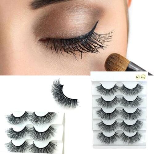 OutTop Eyelash 5Pairs/Lot Eyelashes 6D False Lashes Fluffy Strip Eyelashes Long Natural Party Eye Lashes Extensions 19 May17