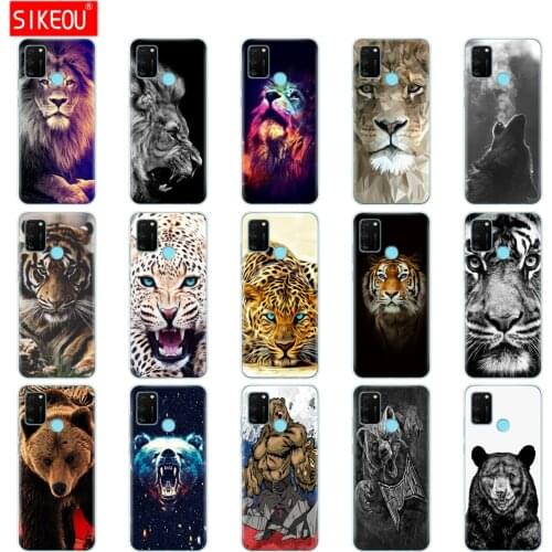 Silicon Case For HONOR 9A Case 6.3" Soft Tpu Phone Cover On Huawei Honor 9A 9 A MOA-LX9N Back Funda Shell wolf tiger lion bear
