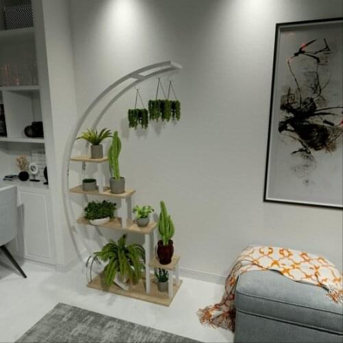 Modern Mavienerji Decorative Metal Plant Stands Wrought Iron Wood Flower Bed Jardiniere white coffee table table basse