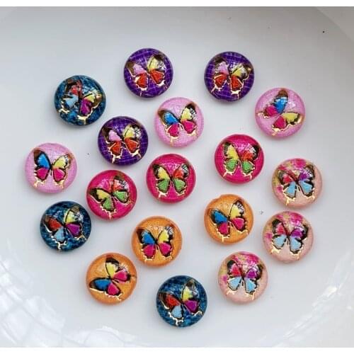10mm flower butterfly rhinestone flat back ear nail decorative nail art 80 pieces/lot