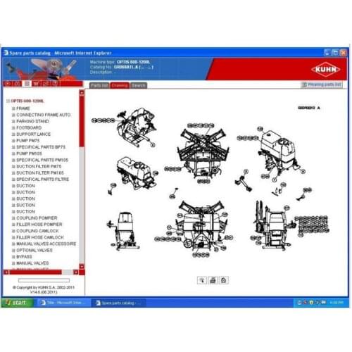 Kuhn agricultural equipment Parts catalog