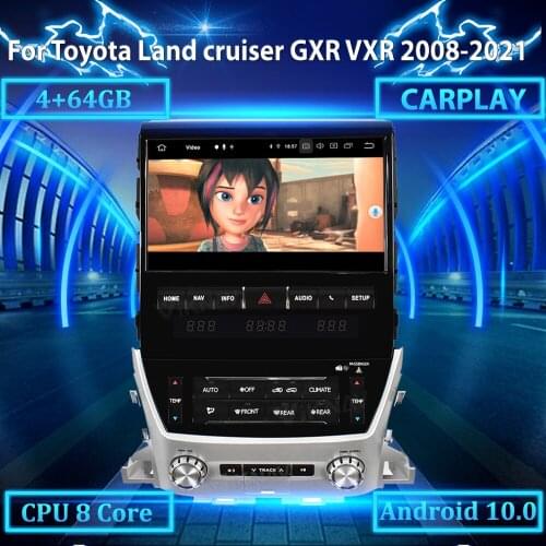 10.1 inch Android car GPS Navigation Player radio For Toyota Land cruiser GXR VXR 2008-2021 DVD multimedia player 2din