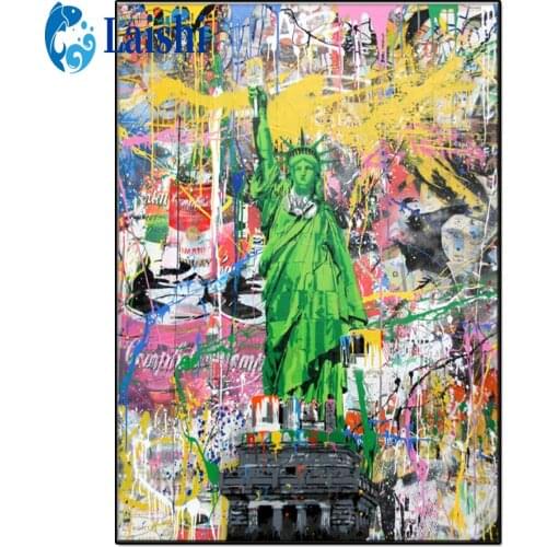 5D Abstract doodle New York Statue of Liberty Diamond Painting Full Square Diamond Painting Embroidery Sale Rhinestones Pictures