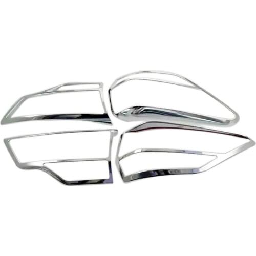 Accessories Fit For Toyota Highlander Kluger Chrome Rear Tail Lamp Light Protect Taillight Cover Trim Molding 2014 2015 2016
