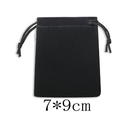 High Quality 1Pcs/lot 7x9cm Velvet bag Drawstring Pouch Jewelry gift bag Christmas Wedding gift pouch Velvet jewellery Pouches