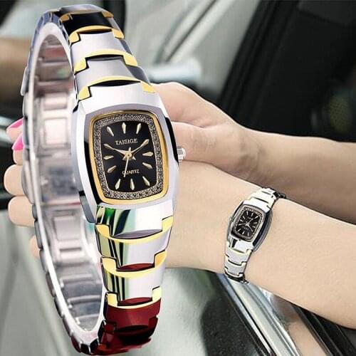 Taisige Fashion Leisure Tungsten Steel Watch Quartz Watch Womens Luminous Sports Womens Watch Womens Watch Japanese Movement