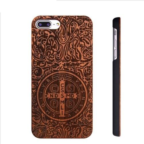 Wood Super Slim Phone Case For iPhone 8 Case 8 Plus Plastic Wood Carved Phone Accessories For iPhone 8 Case