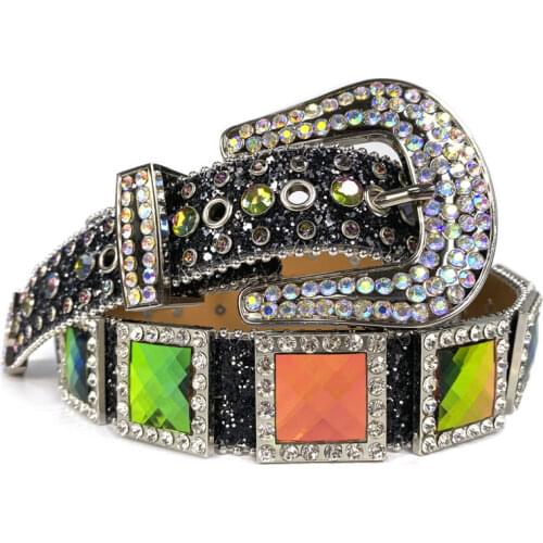 Designer Belts Rhinestone Cowgirl Belt Cowboy Bling Crystal Studded Belt Fashion Leather Strap Men Women Belt Ceinture Western