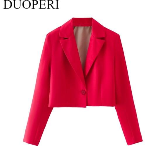 DUOPERI Women's Long Blazers