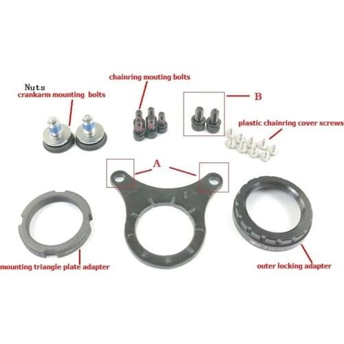 Electric Bicycle Assembling Components 68-100mm Mountain Bike Plate Installation Parts For Bafang Mid Motor Kit