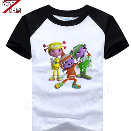Digital Printed T Shirt Kids Casual Tees Tops Costume Cartoon Pure Cotton Boys Tshirts Short Sleeve Toddler Girls Clothes 30
