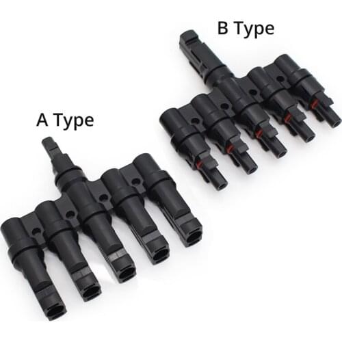 IP67 5 to 1 T Branch SOLAR PV Connector Male or Female 100% PP0 2.5mm sq~6.0mm TF0168