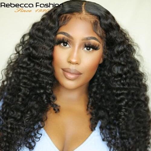 Jerry Curly Lace Front Human Hair Wigs With Baby Hair Brazilian Remy Hair Curly Bob Wigs For Women Pre-Plucked Full Lace Wig