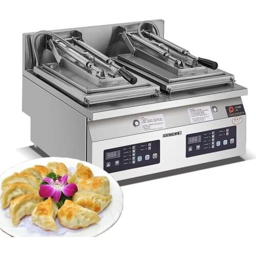 Commercial Electric Double Head Stainless Steel Fried Dumpling Machine Steak Machine Large Pancake Machine PT-06A
