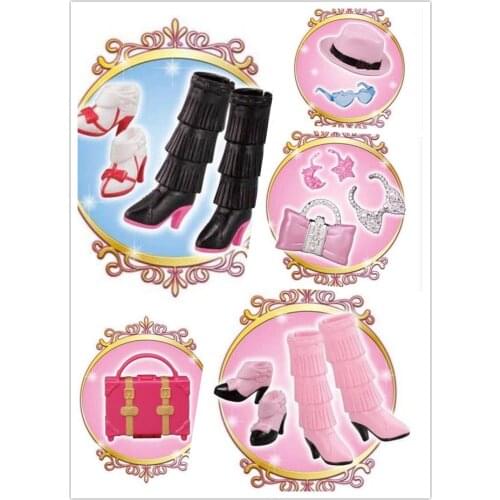 Licca doll accessories boots shoes for licca 1/6 doll Shoes Boots Hat Glasses Handbags Necklaces Earrings for barbie