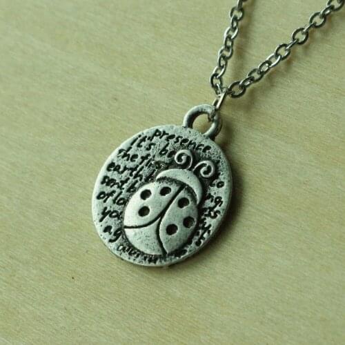 Lanseis 1pcs Cute little pendant of animals, This is a little ladybug , small gifts preferred women necklace jewelry