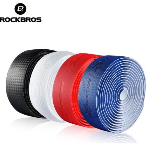 ROCKBROS 1 Pair Cycling Road Bike Handlebar Tape Cork EVA Bar Tape + 2 Bar Plugs Racing Bicycle Hand Bar Tape Wrap Supper Ribbon