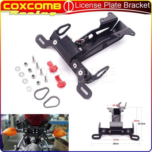 Motorcycle Number License Plate Bracket Mounting Bracket LED Light For YAMAHA MT-09 Tracer FJ-09 MT09 FJ09 MT FJ 09 2015-2020
