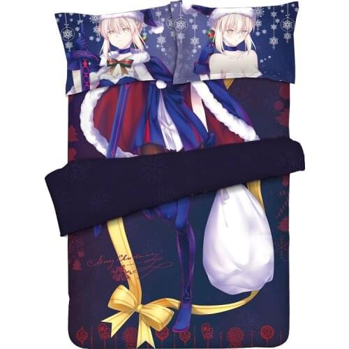Japanese Anime Printed Duvet Cover Set 3D Bedding Set Luxury Comforter Bed Set 4pcs Set