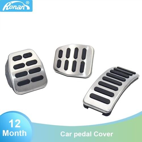 Stainless Car pedal Cover For Ibiza 6K 6L 6J Skoda Fabia Polo 9N 6R Bora Golf4 IV Clutch Gas Brake pedals Pads