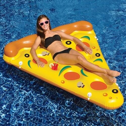 New Lovely Pizza Adult/Child Thicken PVC Swimming Ring Floating Rings Inflatable Life Buoy Pool Infloat 3 Kind Pool Floating Row