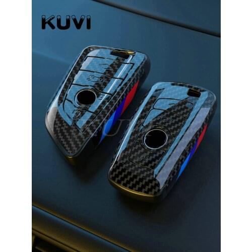 New PC+Carbon fiber Car Remote Key Case Cover For BMW X3 X5 X6 F30 F34 E60 E90 F10 E34 E36 F20 G30 F15 F16 1 2 3 4 5 7 Series