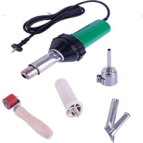 Plastic welding machine with welding rod