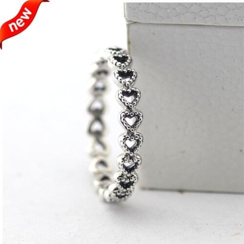 Fits European Jewelry Linked Love Silver Rings New 100% 925 Sterling Silver Jewelry DIY Wholesale 09R075