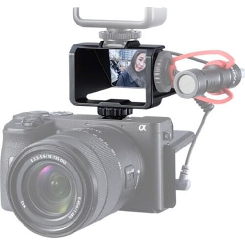 Portable Camera Vlog Selfie Flip Screen Bracket Video Shooting Reverse Mirror Mount for Sony A6500/6300/A73