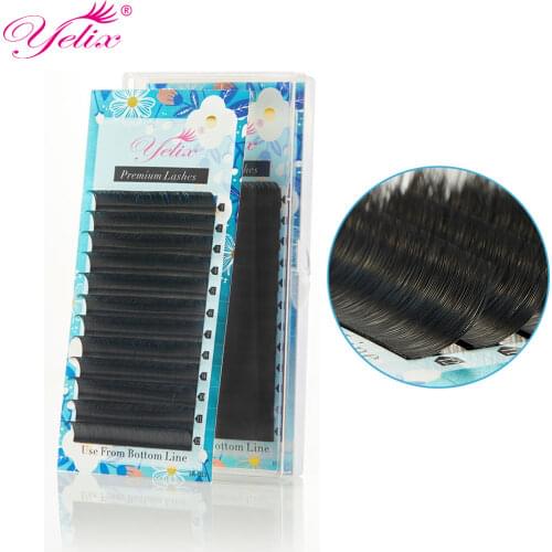 Yelix Natural Premium Lashes Mink False Eyelashes Extension Individual Matte Eye Lashes Fake Lash Silk Eyelash for Makeup 5pcs