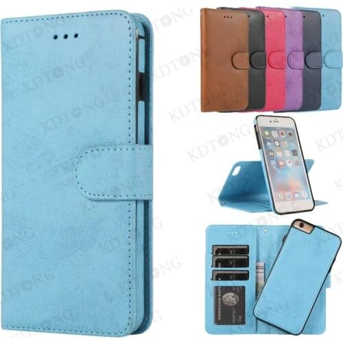 Luxury Vintage Card Holder Case For IPhone 6 Fully Protected Hidden Bracket Phone Case For IPhone 6 Plus Shockproof Flip Leather